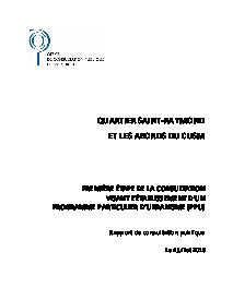 Couverture du rapport - Secteur St-Raymond et abords du futur CUSM