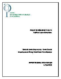 Couverture du rapport - Centre de tennis du parc Jarry - Tennis Canada - 1