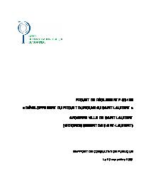 Couverture du rapport - Modification du PPU du Nouveau Saint-Laurent