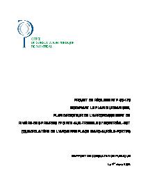 Couverture du rapport - Ancien site de la place Marc-Aurèle-Fortin