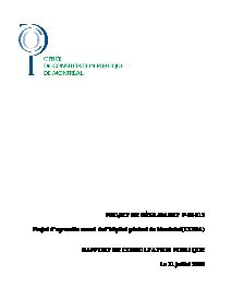 Couverture du rapport - Agrandissement de l’Hôpital général de Montréal
