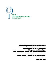 Couverture du rapport - Projet de la carrière Saint-Michel