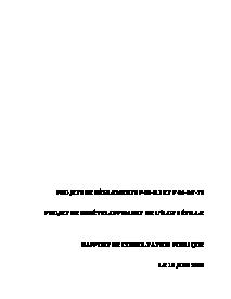 Couverture du rapport - Projet de redéveloppement de l'îlot Séville