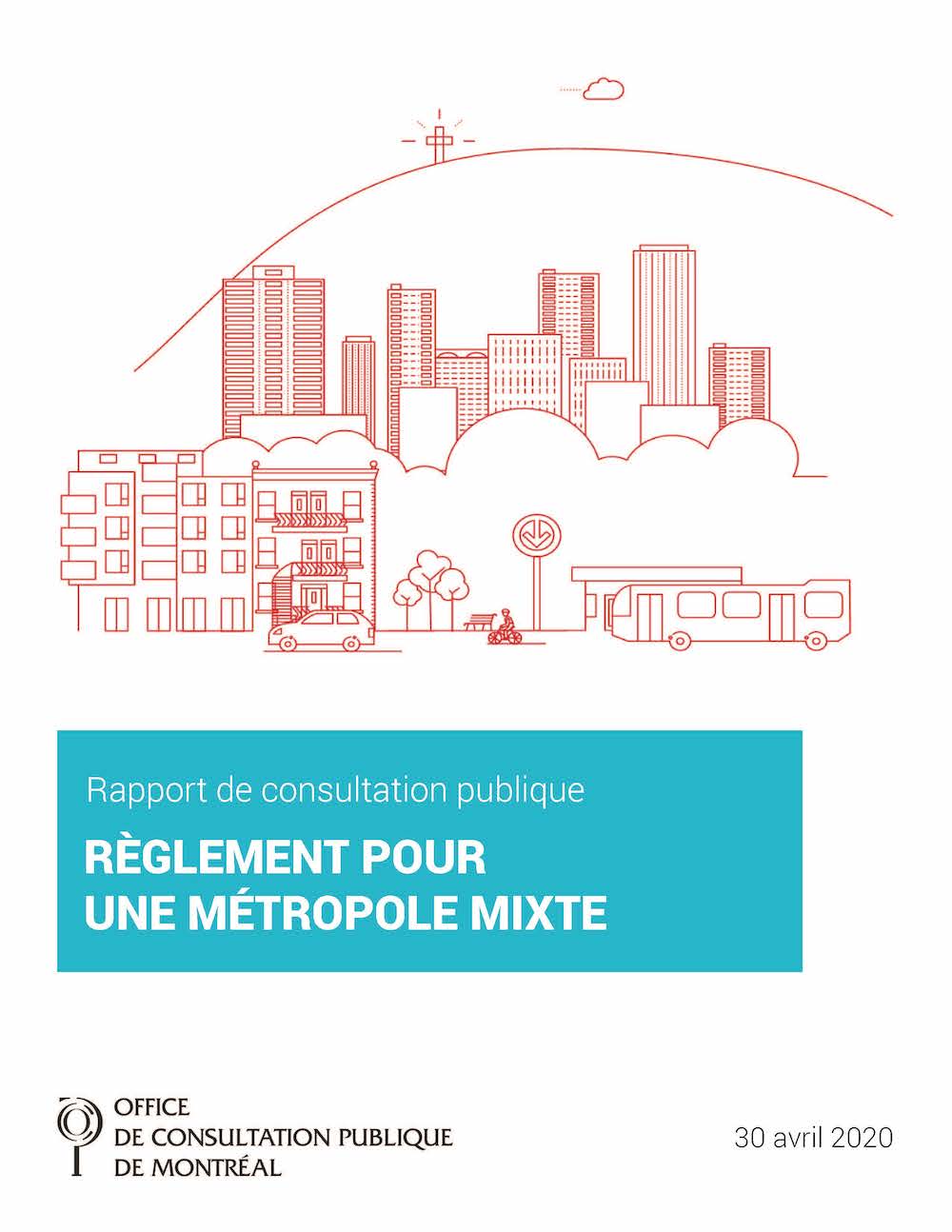 Couverture du rapport - Règlement pour une métropole mixte