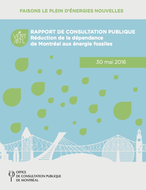 Couverture du rapport - Réduction de la dépendance aux énergies fossiles | Vert MTL