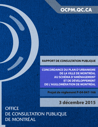 Couverture du rapport - Concordance au Schéma d'aménagement et de développement de l'agglomération de Montréal