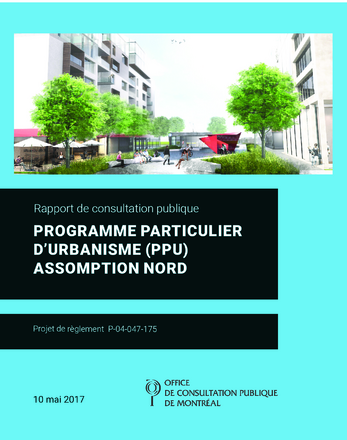 Couverture du rapport - PPU Assomption Nord