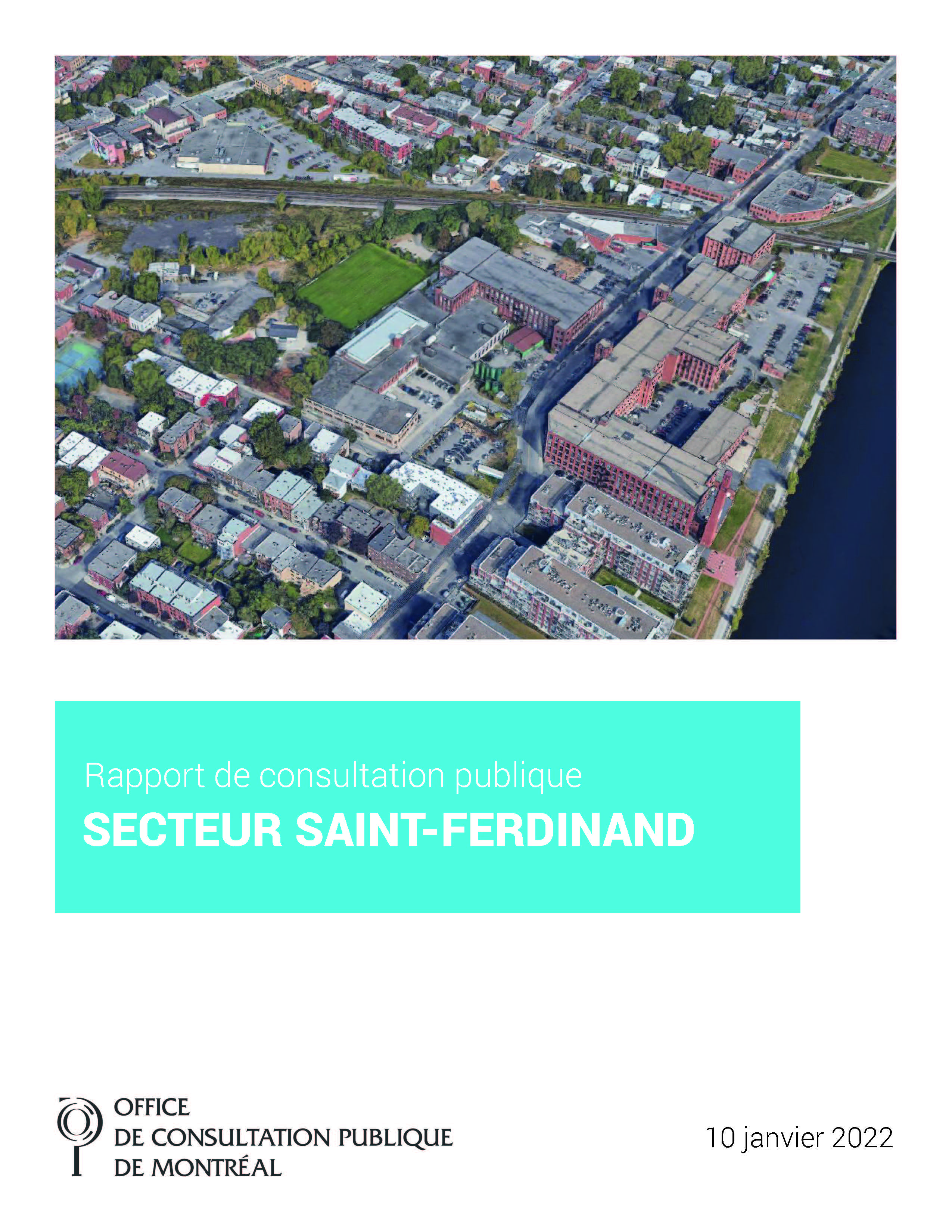 Couverture du rapport - Secteur Saint-Ferdinand
